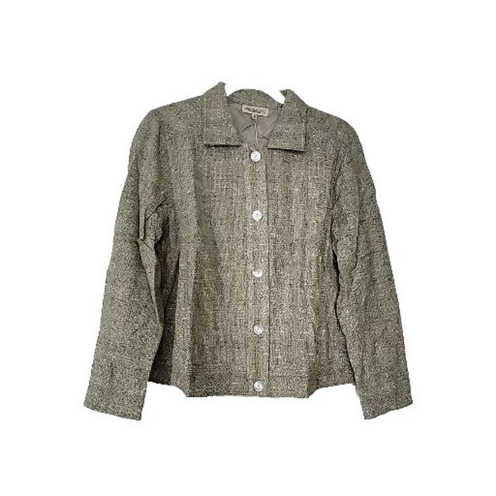 Monterey Bay‎ Sage Green Tweed Jacket Size 8 NWT